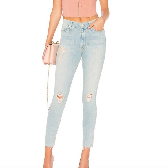 MOTHER Denim - Mother the Looker Ankle Fray in Written in the Sand Size 27 VGUC